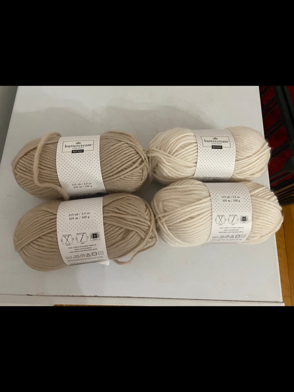 Buttercream Chunky Yarn Skeins in Beige